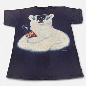 Rare double stitch Vintage 1994 Coca Cola polar bear‎ graphic t-shirt